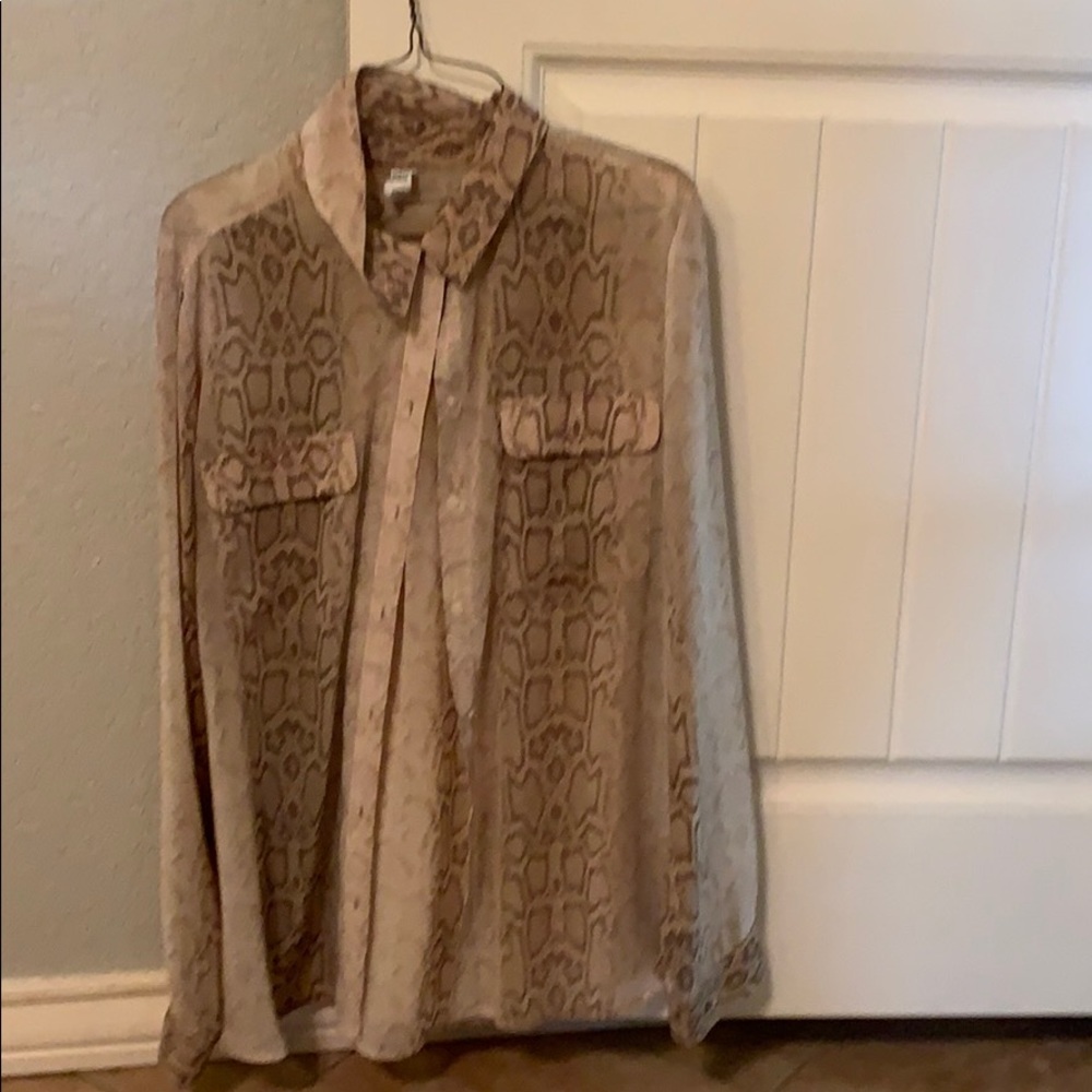 Snake skin print blouse